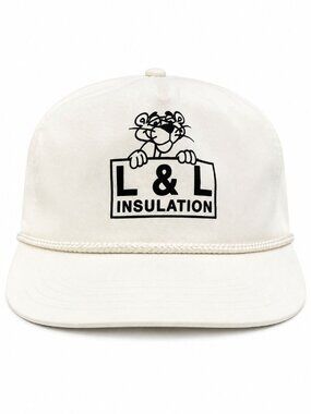 L & L Insulation Unisex White Adjustable Snapback Hat Cotton Logo Print